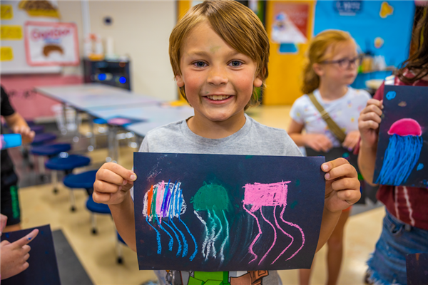 SACC artwork with chalk